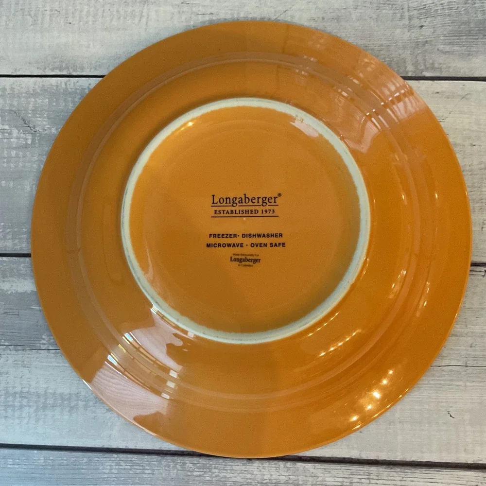 Longaberger Halloween Treats Bowl Jack O Lantern Pumpkin Pasta Serving 12 Inch